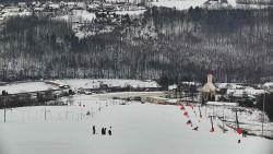 Horní část sjezdovky skiareálu Hlubočky