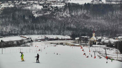 Horní část sjezdovky skiareálu Hlubočky