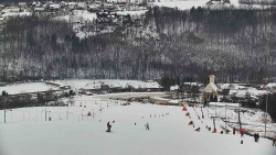 Horní část sjezdovky skiareálu Hlubočky