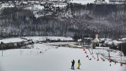 Horní část sjezdovky skiareálu Hlubočky