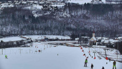 Horní část sjezdovky skiareálu Hlubočky