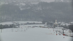 Horní část sjezdovky skiareálu Hlubočky