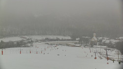 Horní část sjezdovky skiareálu Hlubočky