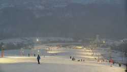 Horní část sjezdovky skiareálu Hlubočky