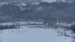 Horní část sjezdovky skiareálu Hlubočky