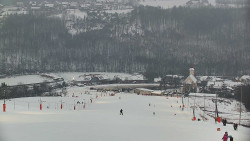 Horní část sjezdovky skiareálu Hlubočky