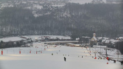 Horní část sjezdovky skiareálu Hlubočky