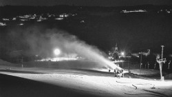 Horní část sjezdovky skiareálu Hlubočky