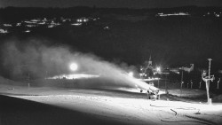 Horní část sjezdovky skiareálu Hlubočky