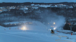 Horní část sjezdovky skiareálu Hlubočky
