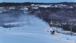 Horní část sjezdovky skiareálu Hlubočky