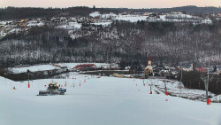 Horní část sjezdovky skiareálu Hlubočky