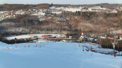 Horní část sjezdovky skiareálu Hlubočky