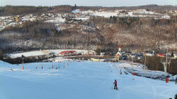 Horní část sjezdovky skiareálu Hlubočky