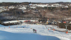 Horní část sjezdovky skiareálu Hlubočky
