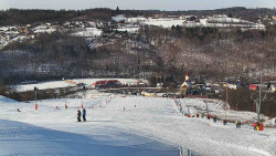 Horní část sjezdovky skiareálu Hlubočky