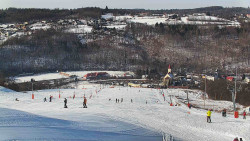 Horní část sjezdovky skiareálu Hlubočky