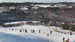 Horní část sjezdovky skiareálu Hlubočky