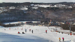 Horní část sjezdovky skiareálu Hlubočky