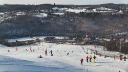 Horní část sjezdovky skiareálu Hlubočky