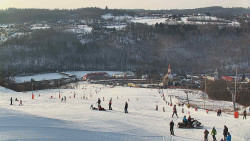 Horní část sjezdovky skiareálu Hlubočky