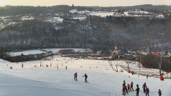 Horní část sjezdovky skiareálu Hlubočky