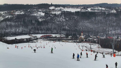 Horní část sjezdovky skiareálu Hlubočky