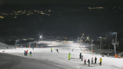 Horní část sjezdovky skiareálu Hlubočky