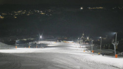 Horní část sjezdovky skiareálu Hlubočky