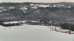 Horní část sjezdovky skiareálu Hlubočky