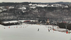 Horní část sjezdovky skiareálu Hlubočky