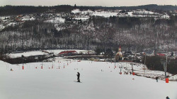 Horní část sjezdovky skiareálu Hlubočky