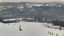 Horní část sjezdovky skiareálu Hlubočky