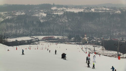 Horní část sjezdovky skiareálu Hlubočky