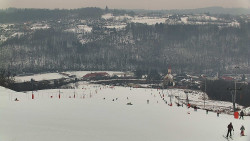 Horní část sjezdovky skiareálu Hlubočky