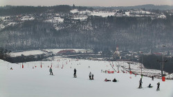 Horní část sjezdovky skiareálu Hlubočky
