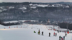 Horní část sjezdovky skiareálu Hlubočky