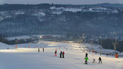 Horní část sjezdovky skiareálu Hlubočky