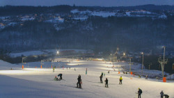 Horní část sjezdovky skiareálu Hlubočky