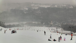 Horní část sjezdovky skiareálu Hlubočky