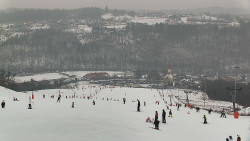 Horní část sjezdovky skiareálu Hlubočky