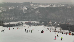 Horní část sjezdovky skiareálu Hlubočky