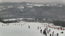 Horní část sjezdovky skiareálu Hlubočky