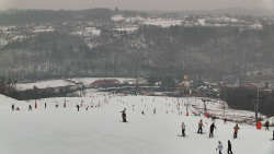 Horní část sjezdovky skiareálu Hlubočky