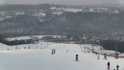 Horní část sjezdovky skiareálu Hlubočky