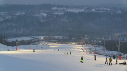 Horní část sjezdovky skiareálu Hlubočky