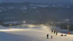 Horní část sjezdovky skiareálu Hlubočky