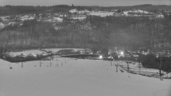 Horní část sjezdovky skiareálu Hlubočky