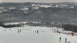 Horní část sjezdovky skiareálu Hlubočky