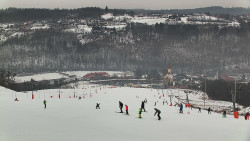 Horní část sjezdovky skiareálu Hlubočky